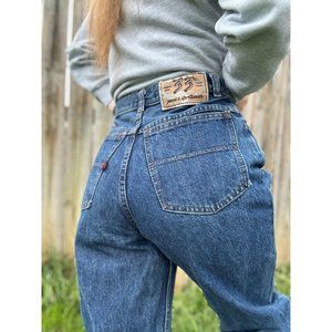 Vintage 90's 33 Jeans & Sportswear Dark Wash High Rise Denim Jeans Size 30